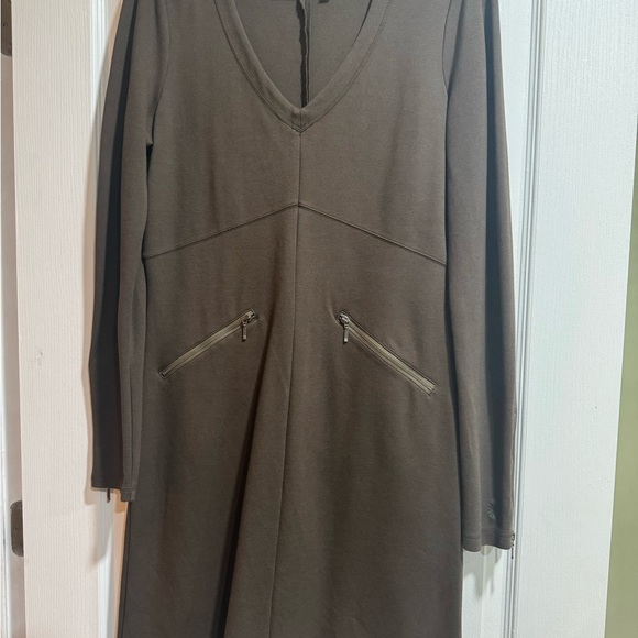 Athleta Ponte Celebration Green Long Sleeve Dress Size M - Picture 2 of 10